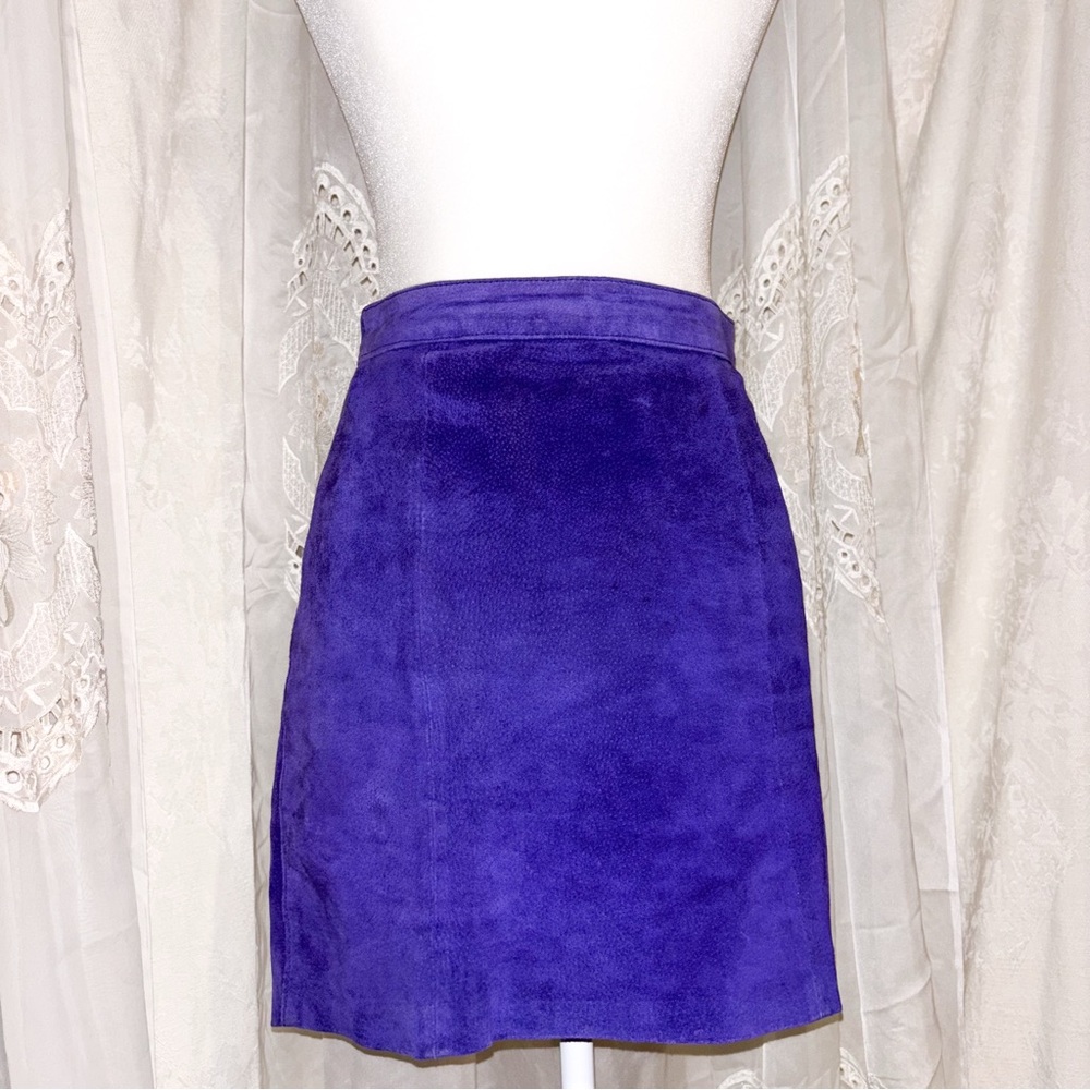 Vintage Purple Suede Skirt
